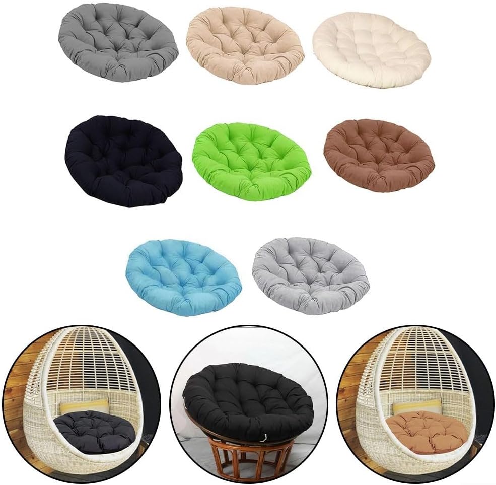 60 x 60 cm Sitzkissen Stuhlkissen – waschbares rundes Outdoor-Sitzkissen – Schaukelkorb-Schaukelstuhlkissen – für Hängesessel (C) – Bild 5