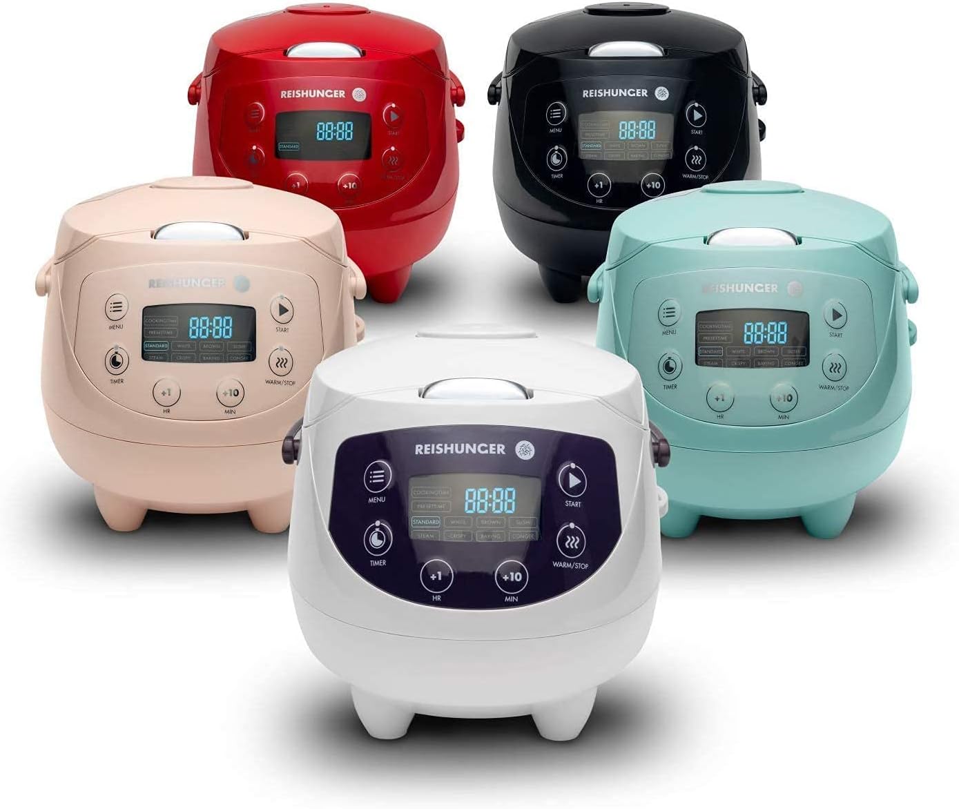 Reishunger Digitaler Reiskocher 0,6L, 350W, 220V Mehrzweckkocher mit 8 Programmen, 7-Phasen-Technologie, Premium-Innentopf, Timer und Warmhaltefunktion – Reis für bis zu 3 Personen | Warmhaltefunktion, Timer und Premium-Topf – kleiner Multikocher und Dampfgarer – 8 Programme, 7-Phasen-Technologie – Bild 4