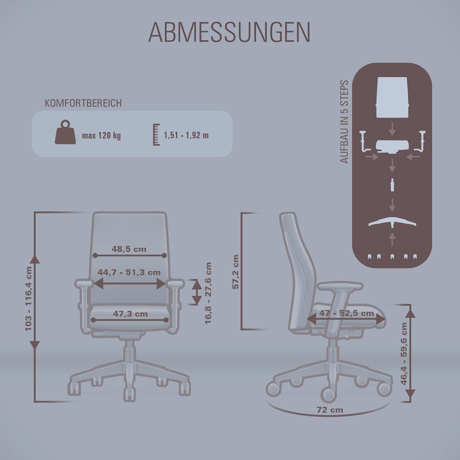 Interstuhl Edge Soft ergonomischer Bürostuhl, Schreibtischstuhl, hergestellt in Deutschland, Synchronmechanik & 4D-Armlehnen, Lordosenstütze, TÜV-geprüft, schwarz – Bild 2