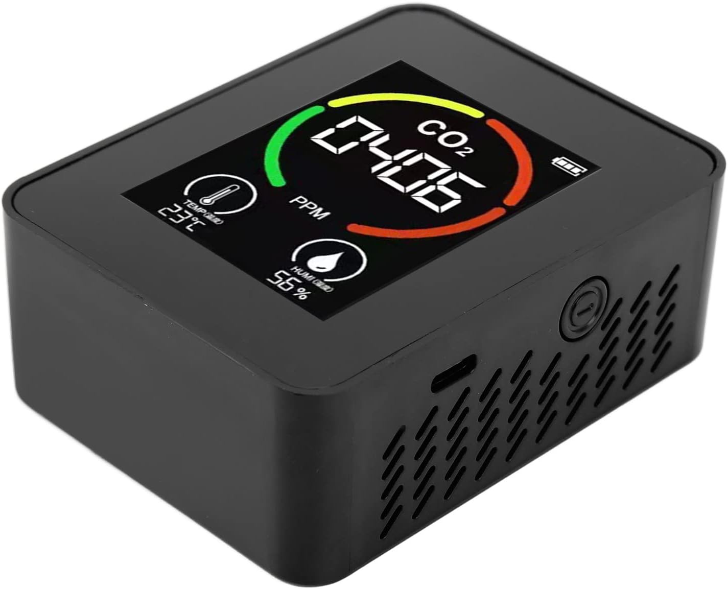 CO2-Detektor für Zuhause, Luftqualitätsmonitor mit TVOC-Test, Echtzeitüberwachung, USB-Aufladung, digitaler Raumlufttester für die Innenüberwachung – Bild 5