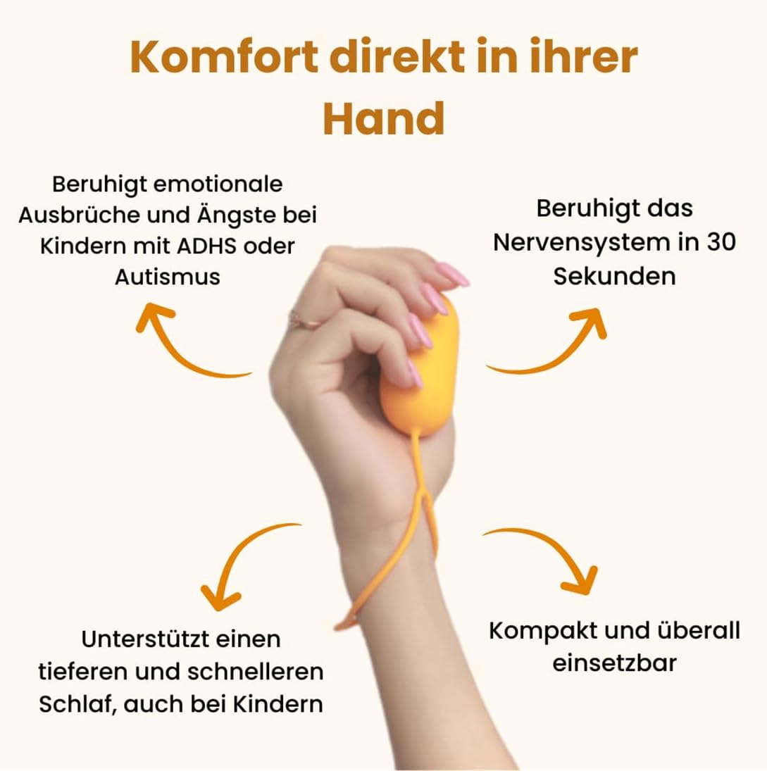 Handgerät zum Stressabbau mit sanften Mikrostromimpulsen – beruhigt in 30 Sekunden, fördert ruhigen Schlaf – tragbares wiederaufladbares Akupressur-Handgerät – Bild 3