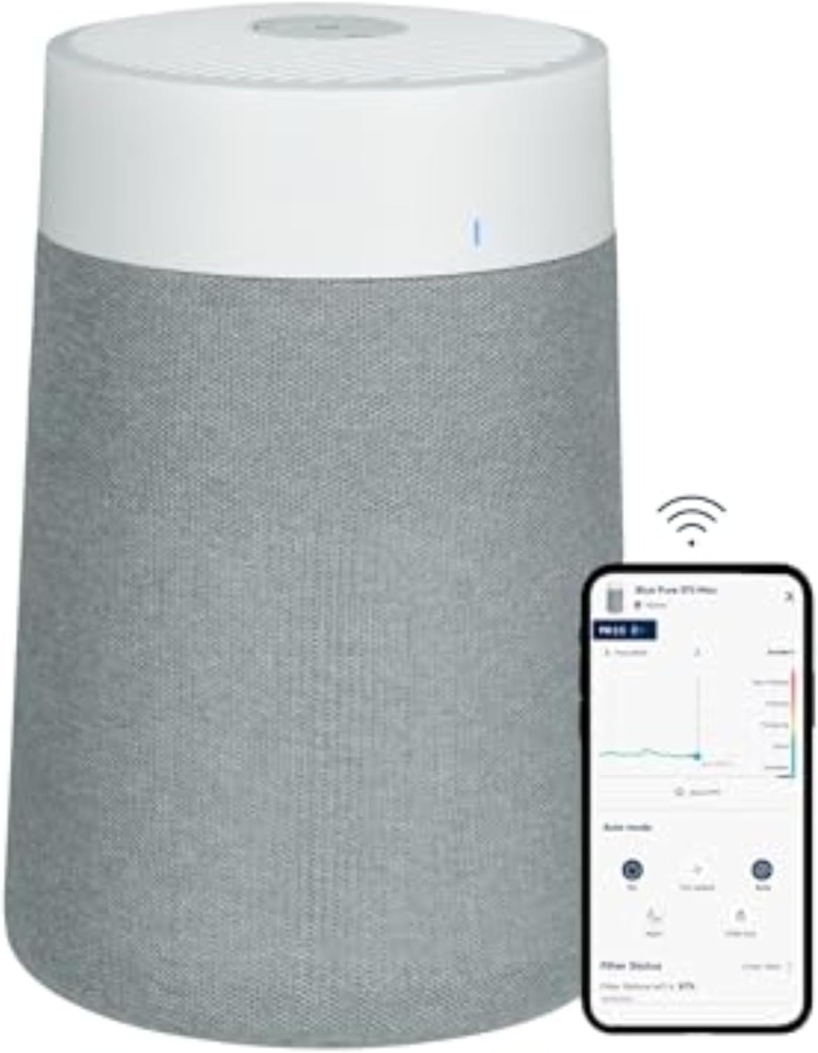 BLUEAIR Luftreiniger für Räume bis 43 m² – Smart, leise, HEPA Silent-Technologie, ideal für Zuhause, Schlafzimmer, Kinderzimmer, gegen Staub, Allergene, Rauch, Schimmel, Tierhaare – Blue Pure 511i max – Bild 4