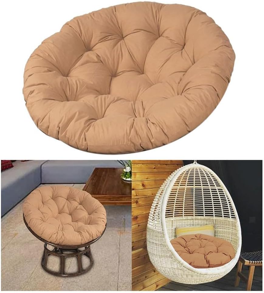 60 x 60 cm Sitzkissen Stuhlkissen – waschbares rundes Outdoor-Sitzkissen – Schaukelkorb-Schaukelstuhlkissen – für Hängesessel (C) – Bild 7