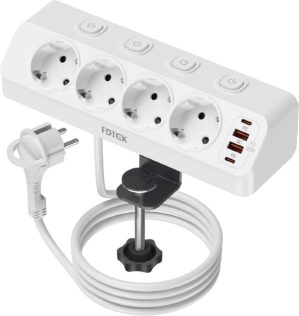 PD 20W Tischsteckdose mit USB C, 4-...