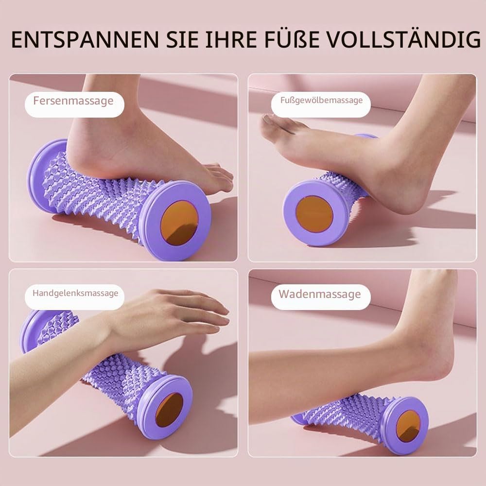 Massagerolle, Fußmassage, Schmerzmassagegerät, Gummi-Massagerolle, Fußmassagerolle, Fußmassagegerät für Fußgewölbeschmerzen, Fersenbahn, Stressabbau, Neuropathie (lila) – Bild 5