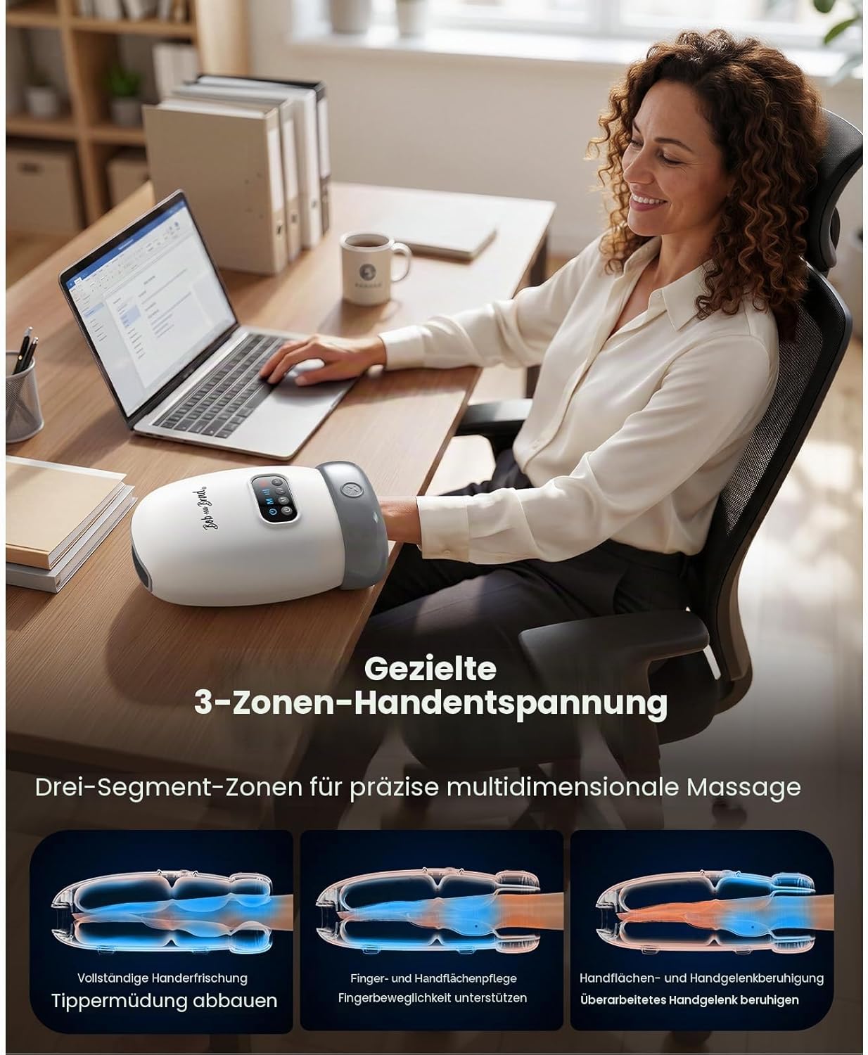 BOB AND BRAD H60 Handmassagegerät mit Wärme und Kompression, elektrische Handmassage bei Arthritis und Karpaltunnelsyndrom, Massagegerät zur Schmerzlinderung für Handgelenk und Finger, Geschenke für Männer und Frauen – Bild 4