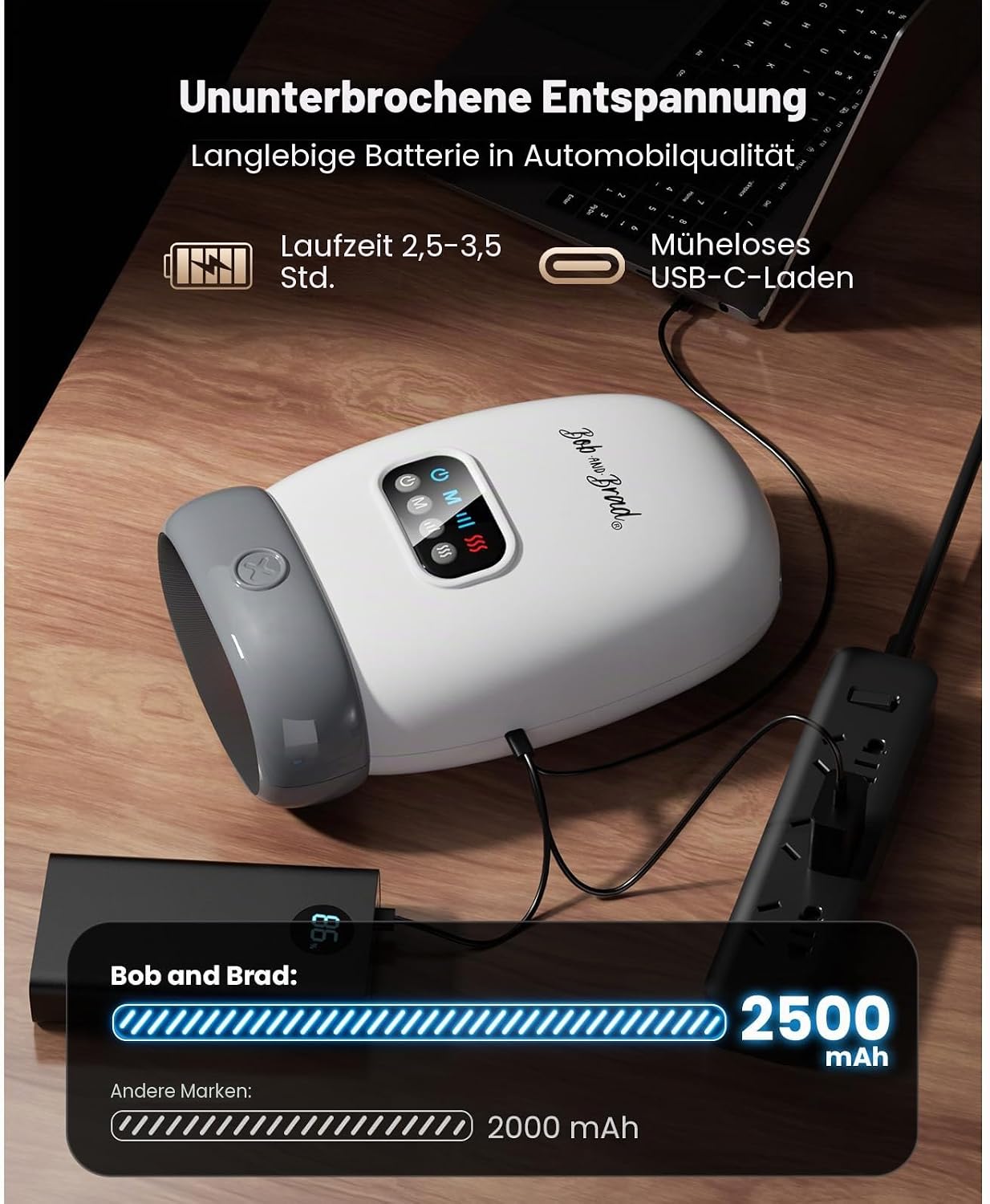 BOB AND BRAD H60 Handmassagegerät mit Wärme und Kompression, elektrische Handmassage bei Arthritis und Karpaltunnelsyndrom, Massagegerät zur Schmerzlinderung für Handgelenk und Finger, Geschenke für Männer und Frauen – Bild 8