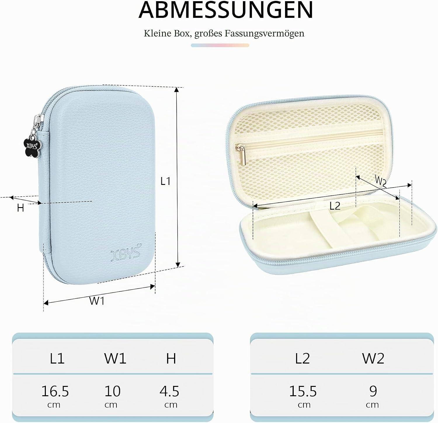 Diabetes-Versorgungskoffer, Blutzuckermessgerät-Tasche, tragbare Box zur Aufbewahrung von Teststreifen, Blutentnahmenadeln und anderen Gegenständen, Reisetasche für Glukosemessgerät, blau, M, einfach – Bild 4