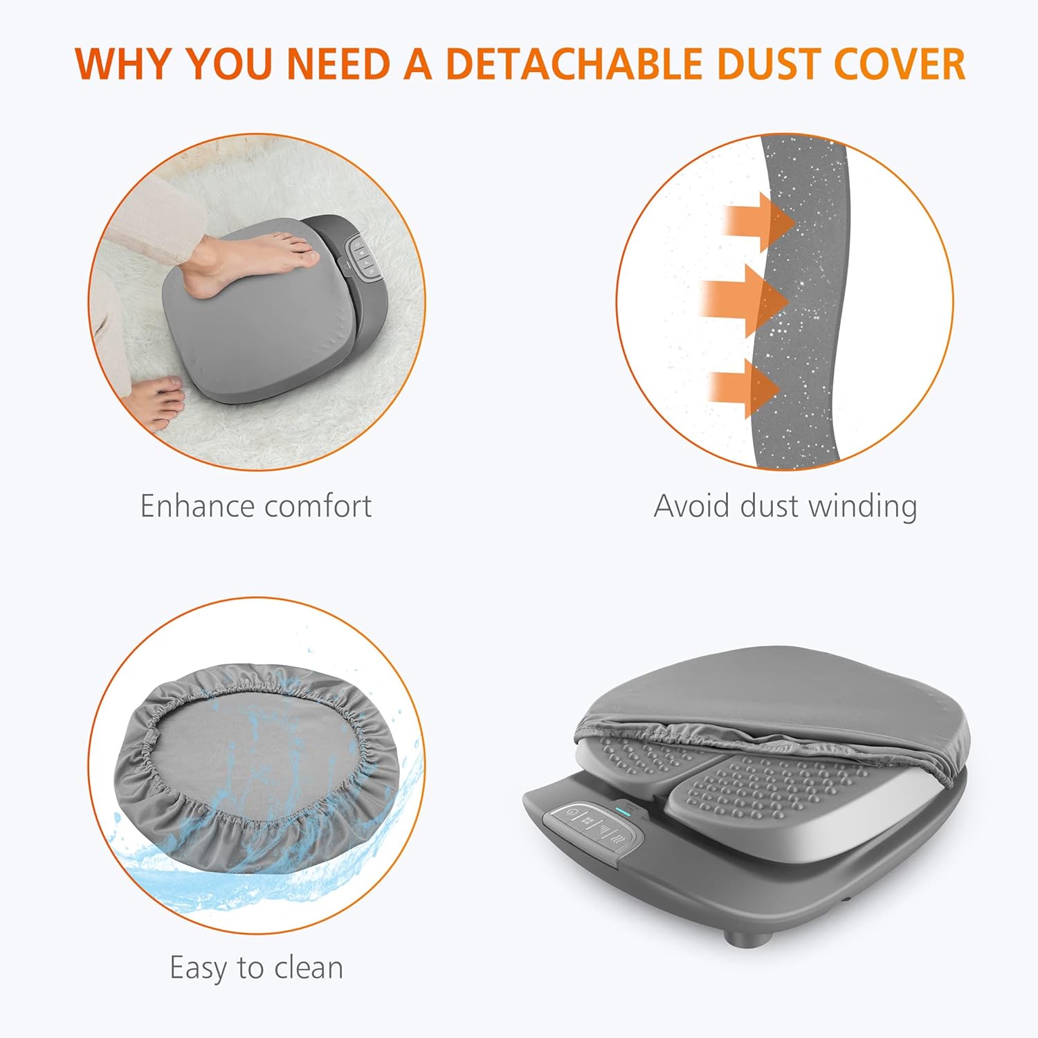 Snailax Shiatsu Fußmassagegerät mit Wärmefunktion, elektrisches Fußmassagegerät mit Vibration, Massagegerät für Fußmassage mit Fernbedienung, Geschenke – Bild 5