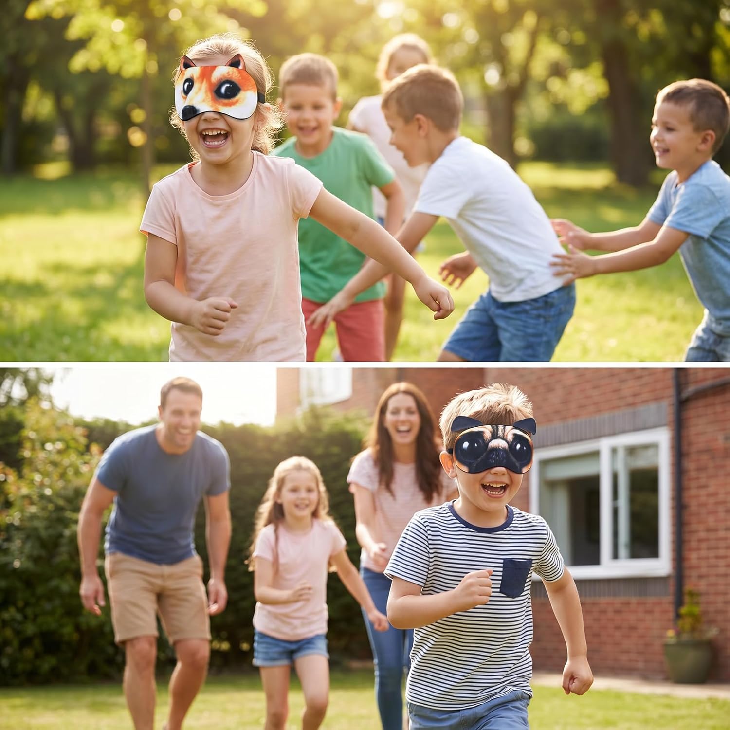 Qianyu 4 Stück Niedliche Schlafmaske Süße Tiere Schlafbrille Augenmaske Ultraweich Schlafmaske Mit Verstellbarem Gummiband für Mädchen Jungen Damen Nickerchen Reisen Yoga – Bild 5