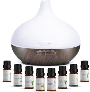ASAKUKI 300 ml Aromadiffusor mit 8 ...