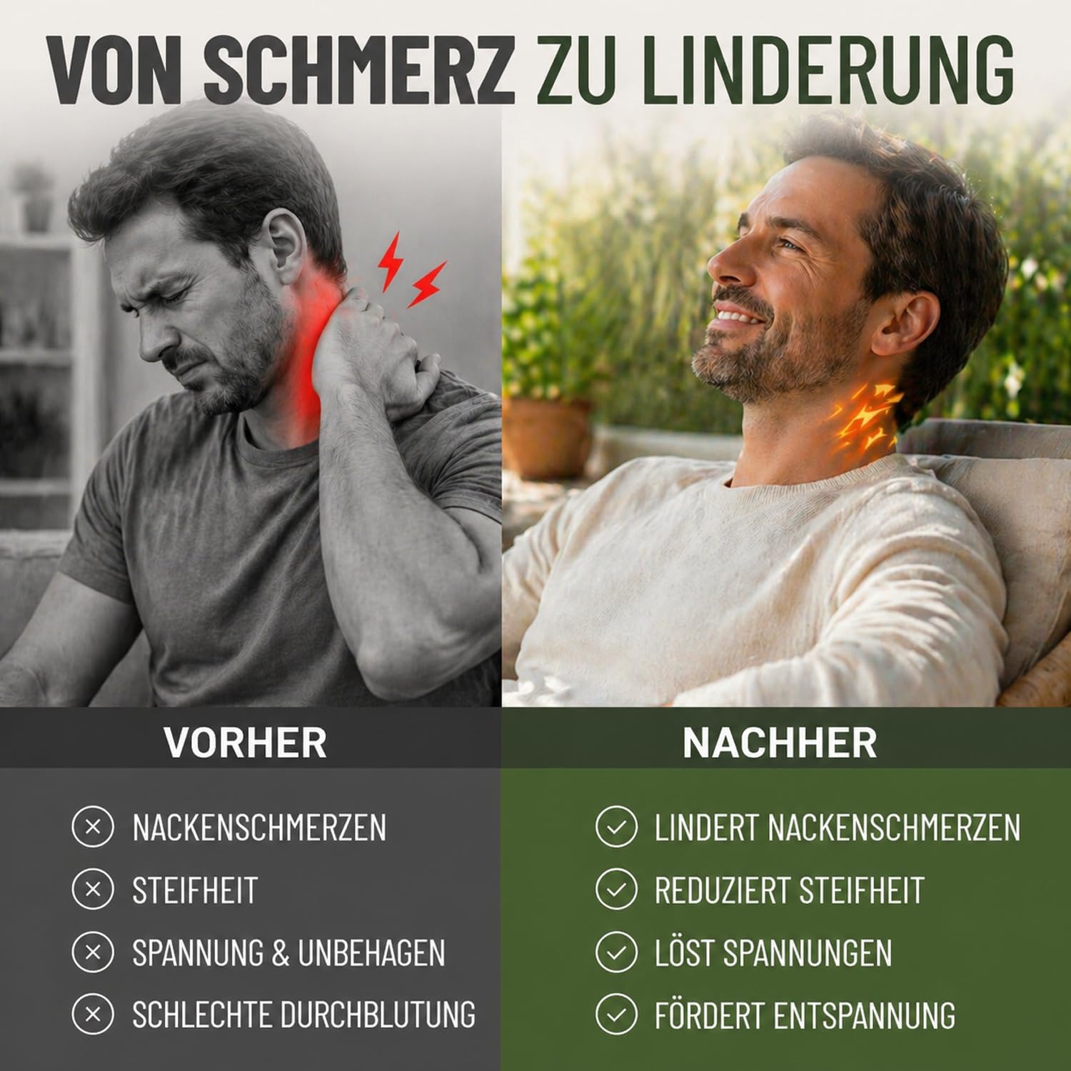 BeFit24 Nackenmassagegerät 4D mit Wärme, kabellos, Tiefengewebsmassagegerät für Nacken, Schulter, Rücken, wirksam gegen Schmerzen & Verspannungen, ideal für Büro, Zuhause & Geschenk – Bild 3