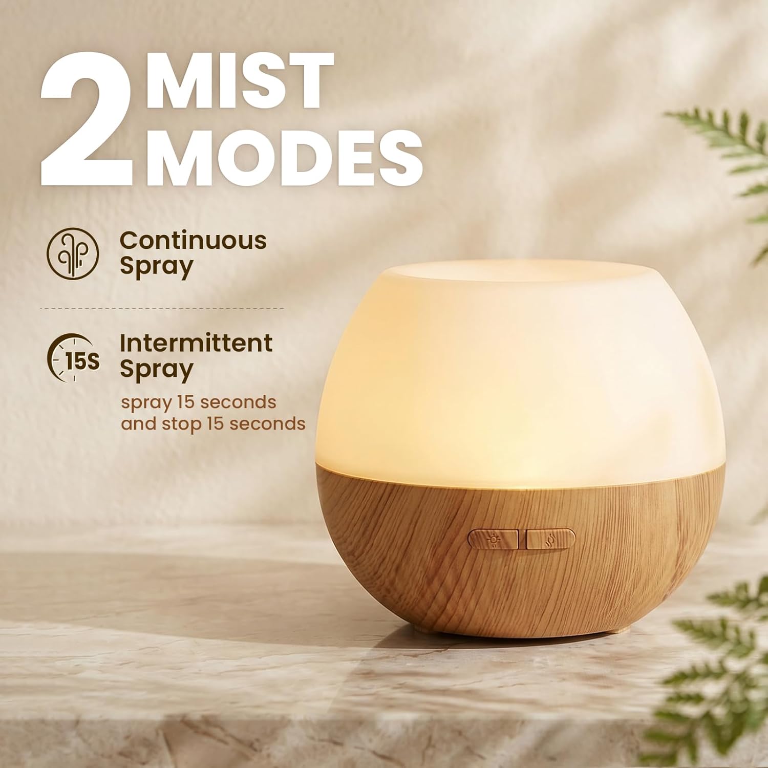 AESHORY 100 ml Aromadiffusor, Ultraschall-Luftbefeuchter, Aromatherapie-Diffusor für ätherische Öle, 7 farbige LED-Lichter, 2 Nebelmodi – Bild 2