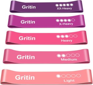 Gritin Fitnessbänder (5er Set) Wid...