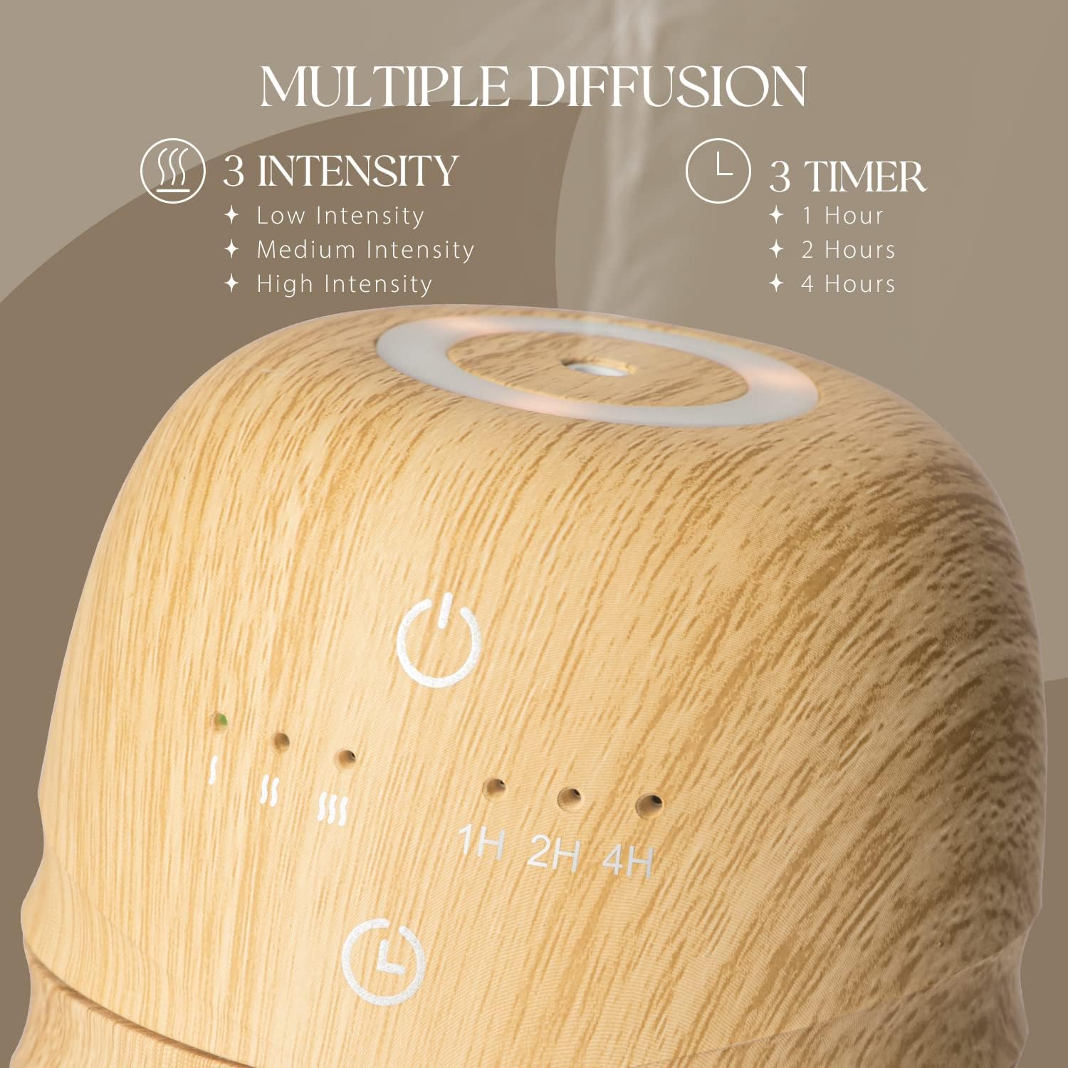 SALUBRITO Aroma-Diffusor kabellos, wiederaufladbarer wasserloser Diffusor für ätherische Öle, Duftöl-Diffusor, batteriebetrieben für Auto, Büro, Zuhause – Bild 4