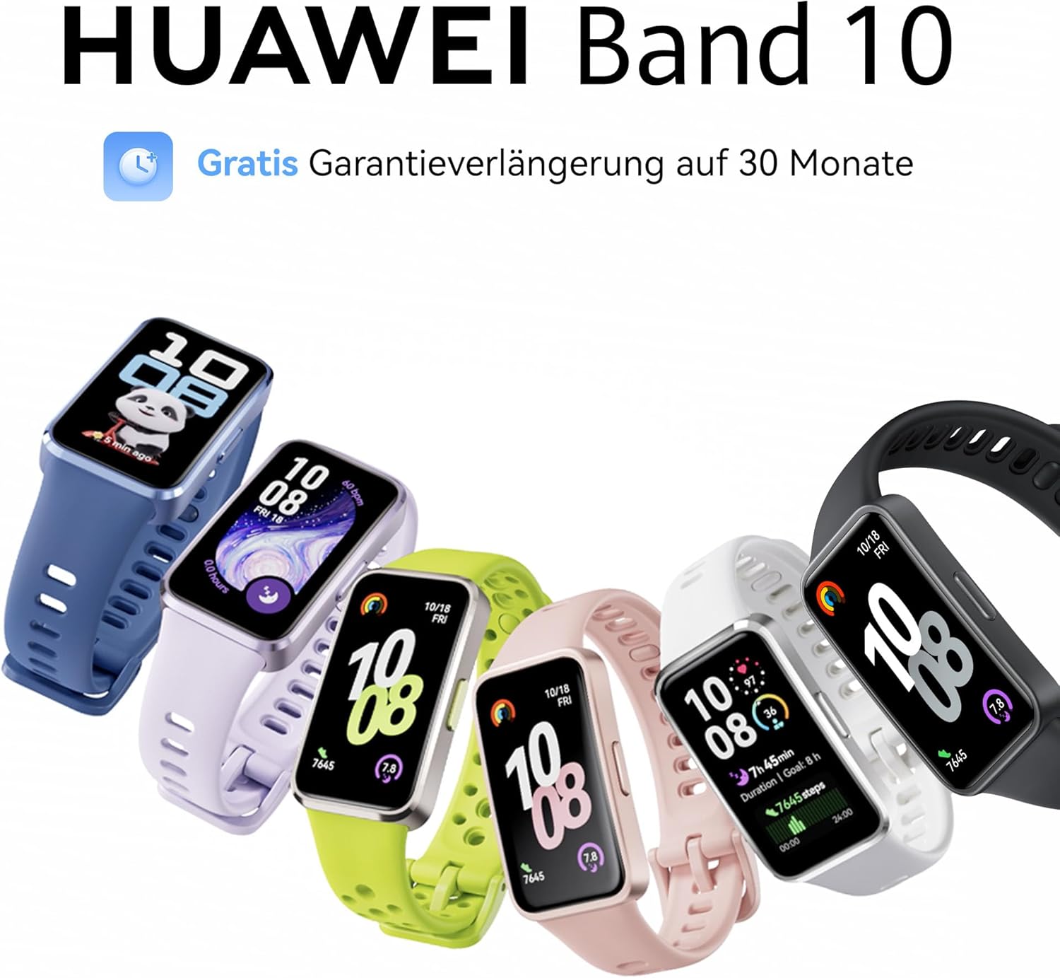 HUAWEI Band 10 Smartwatch, Fitness-Tracker, Rose | Das Tracking rund um die Uhr ermöglicht eine genaue Schlafanalyse und HRV-Messung. Perfekt für Fitnessbegeisterte zur täglichen Erholung. – Bild 2