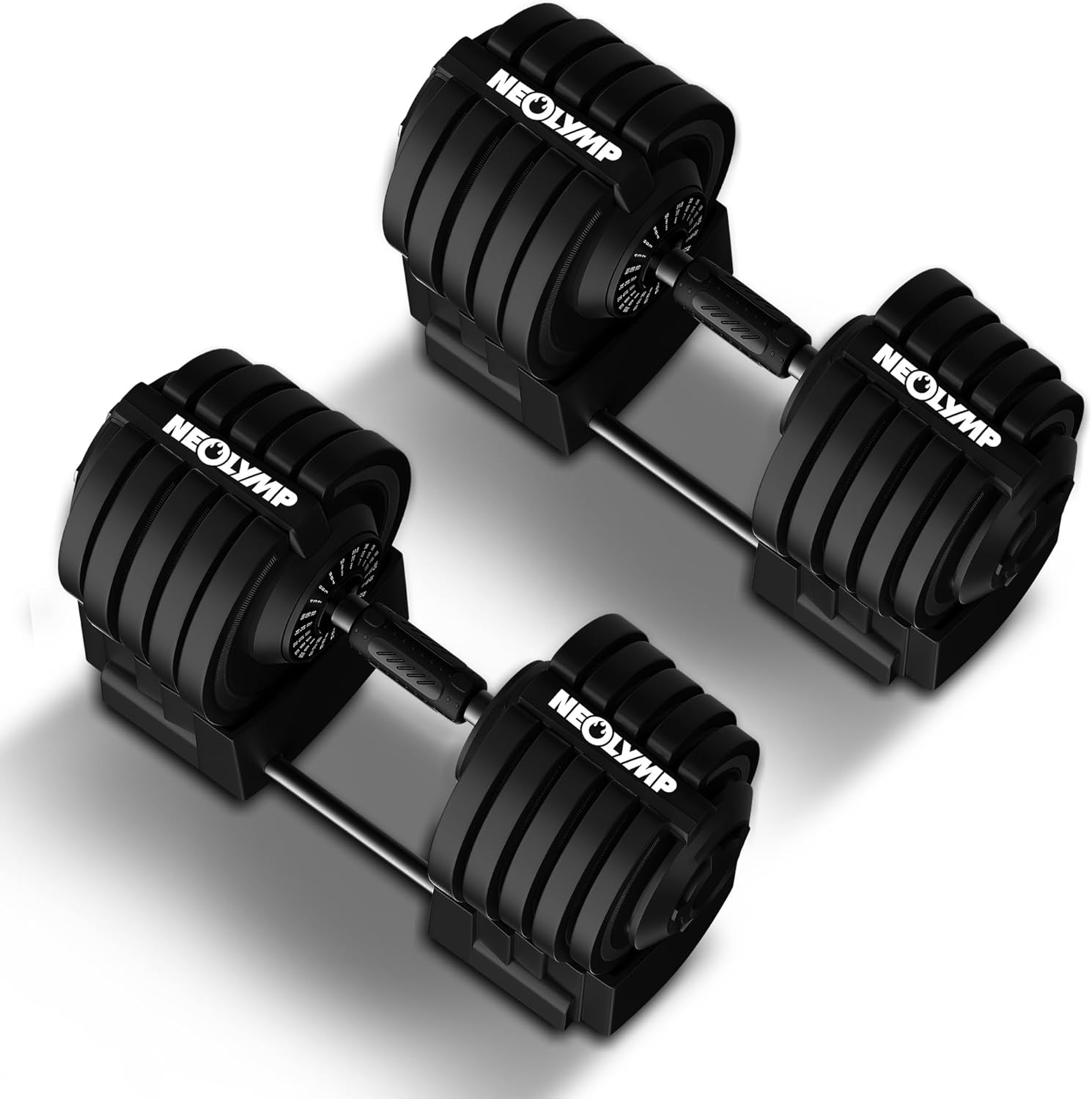NEOLYMP Hantel verstellbar 40 kg – 12 Gewichtsstufen mit Drehgriff – Hantel ergonomisch, rutschfest und platzsparend – verstellbare Hanteln für Damen und Herren – Hanteln mit Gewichten