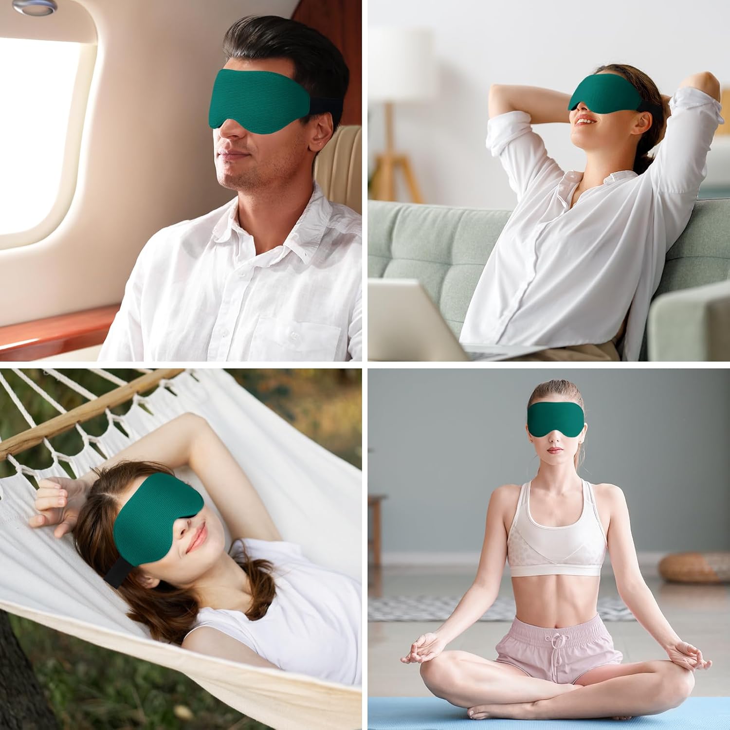 Schlafmaske für Seitenschläfer, Laitver 2025, aktualisiertes Design, 3D-Lichtblockierende Augenmaske für Damen und Herren, bequeme und atmungsaktive, druckfreie Schlafmaske mit verstellbarem Gummiband, Marineblau – Bild 8