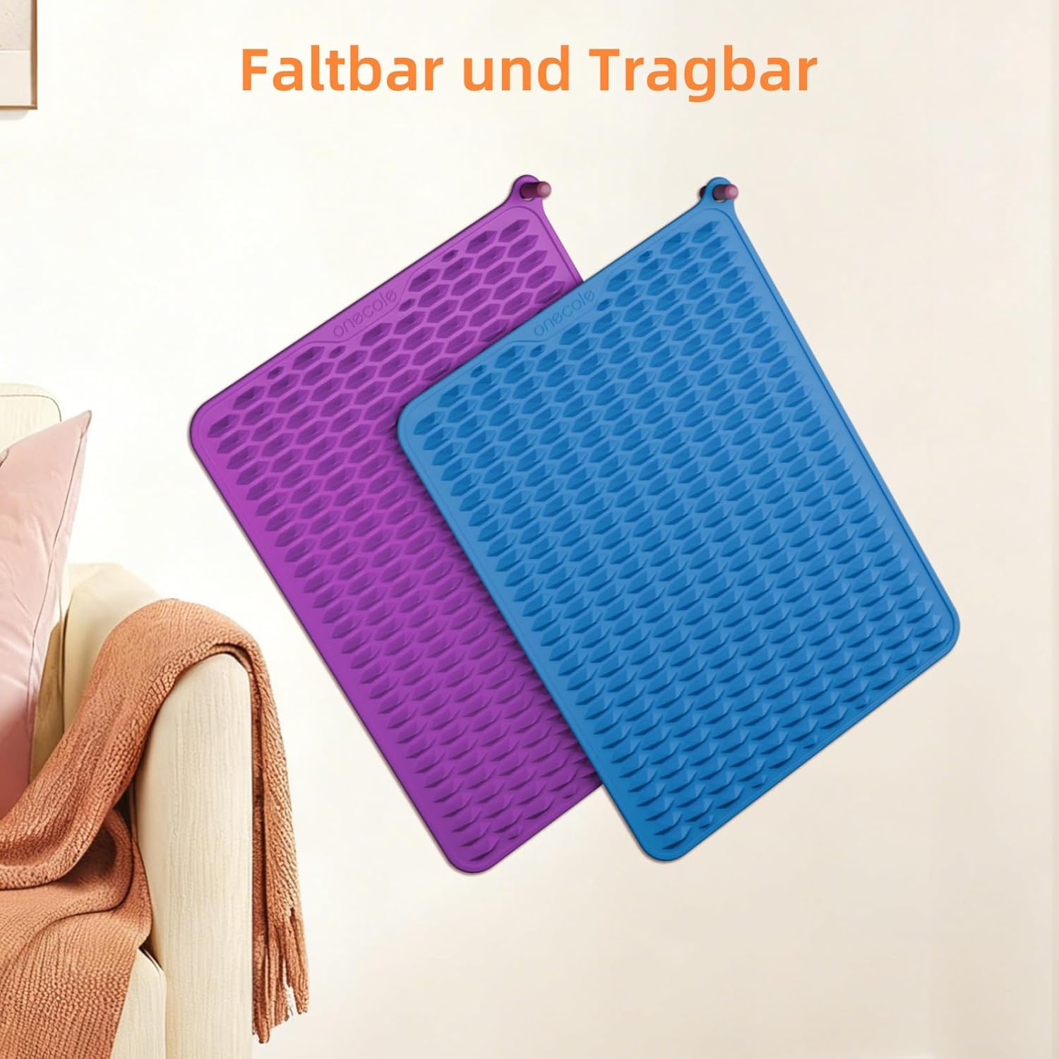 Akupressurmatte für Fußmassage, Silikon-Fußreflexzonenmatte, tragbare Fußmatte zur Linderung von Plantarfasziitis und Muskelentspannung – Bild 7