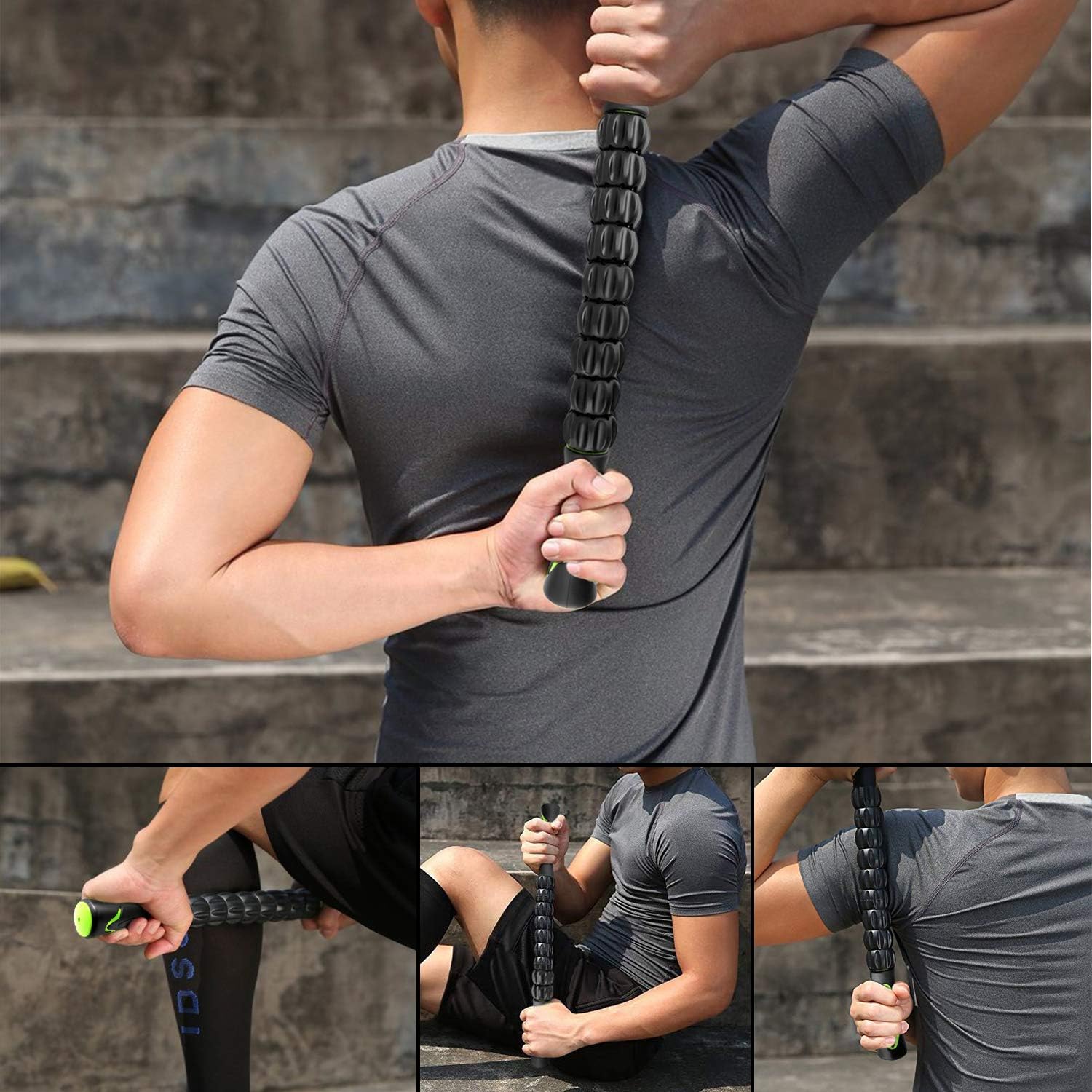 CHAOCHI Massage Roller Muscle Roller Stick – Ultra-tragbares Massagegerät, Tiefenmassagerolle für Triggerpunkte – Linderung von Muskelkater – Physiotherapie – Bild 7