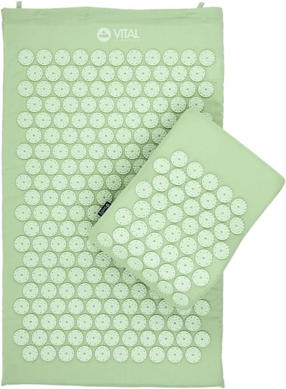Akupressur-Set VITAL: Akupressurmatte (74 x 44 cm) und Akupressurkissen im günstigen Set, revitalisierende Rückenmatte und Nackenkissen, wohltuende Entspannungsmatte und Kissen