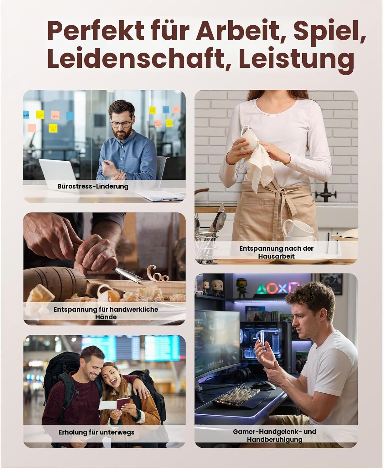 BOB AND BRAD H60 Handmassagegerät mit Wärme und Kompression, elektrische Handmassage bei Arthritis und Karpaltunnelsyndrom, Massagegerät zur Schmerzlinderung für Handgelenk und Finger, Geschenke für Männer und Frauen – Bild 9