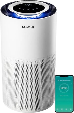 KLAMER Luftreiniger 600i mit HEPA-F...