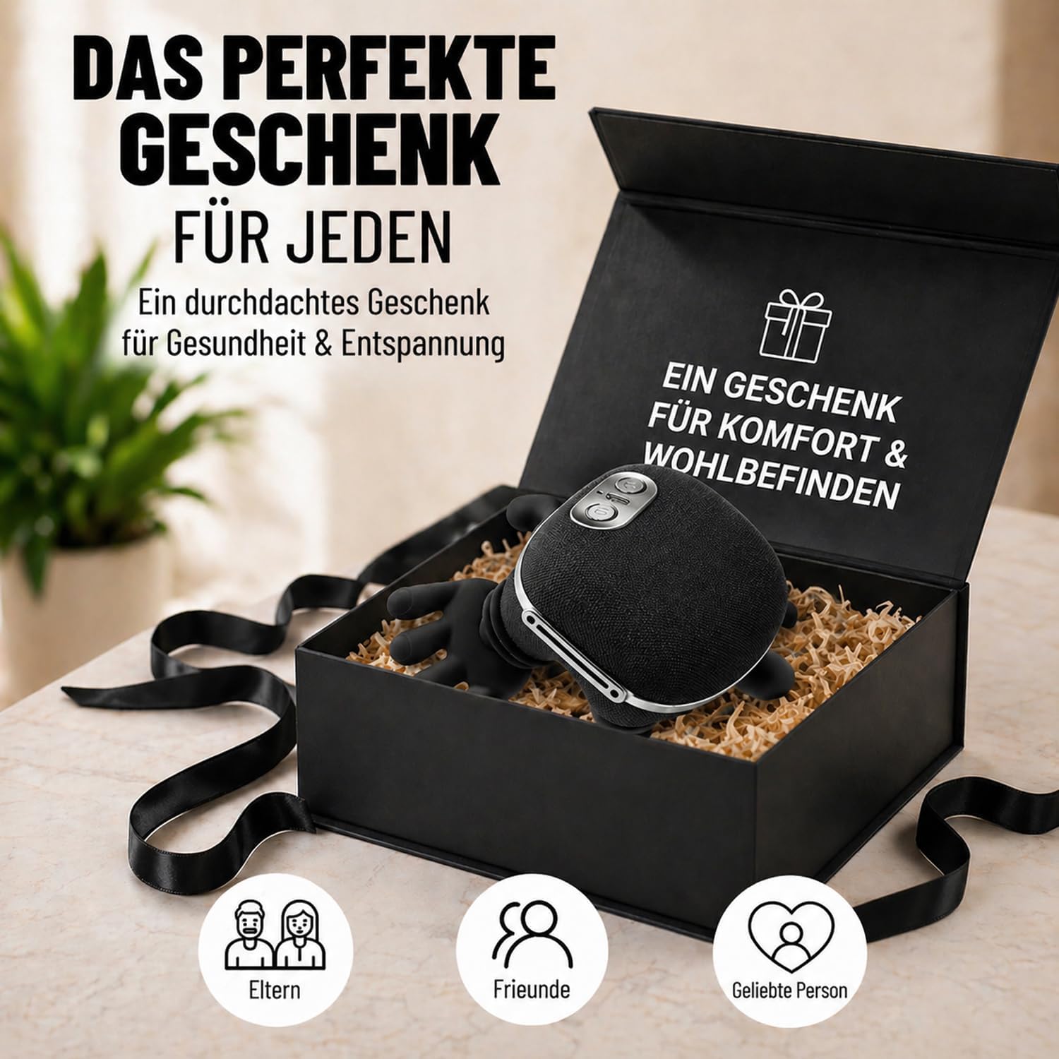 BeFit24 Nackenmassagegerät 4D mit Wärme, kabellos, Tiefengewebsmassagegerät für Nacken, Schulter, Rücken, wirksam gegen Schmerzen & Verspannungen, ideal für Büro, Zuhause & Geschenk – Bild 8