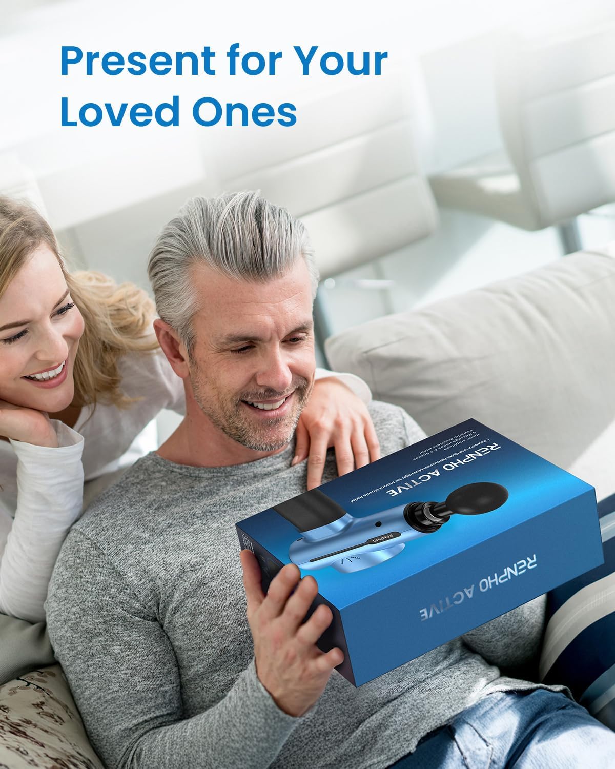 Massagepistole, RENPHO Aktive Massagepistole für tiefes Gewebe, Rückenmassagepistole, Massagegerät mit USB-C-Aufladung für Muskelmassage, entspannend, bestes Geschenk für die Familie – Bild 8