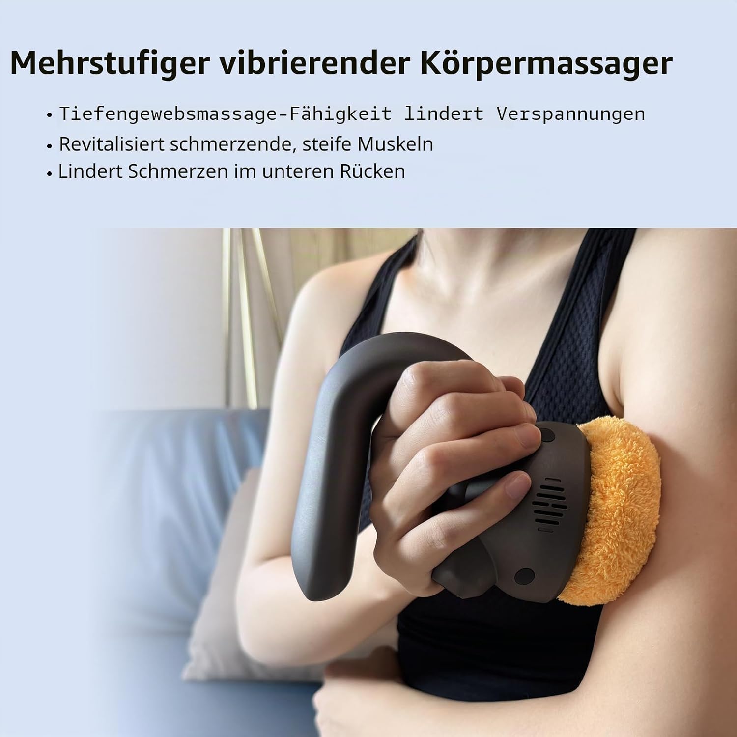 HYAKO F2 Rotations-Vibrationsmassagegerät – Handmassagegerät mit Massagepistolen-Technologie – Tiefengewebe-Massagegerät für Nacken, Schulter, Taille, Bauch, Gesäß, Beine, Arbeit und Alltagsgeschenke – Bild 3