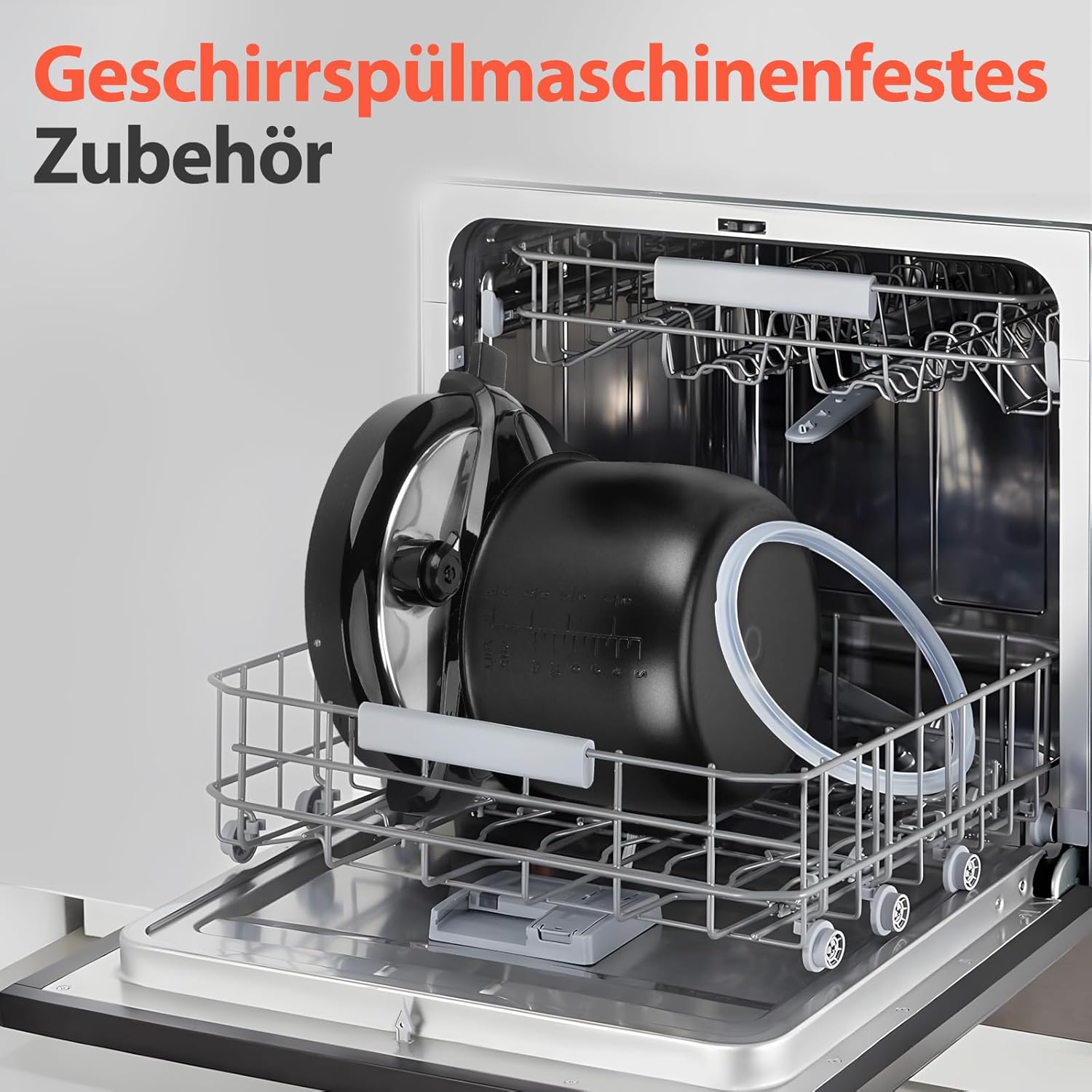 Aigostar Schnellkochtopf, 6 Liter, 18-in-1-Multikocher, antihaftbeschichtet, einfache Reinigung, 1000 W, Schnellkochtopf, Reiskocher, Schongarer, Dampfgarer, Joghurtbereiter, Speisenwärmer mit farbigem Rezeptbuch – Bild 9