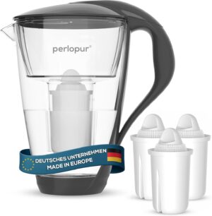 Glas-Wasserfilter (Anthrazit) + 3 F...