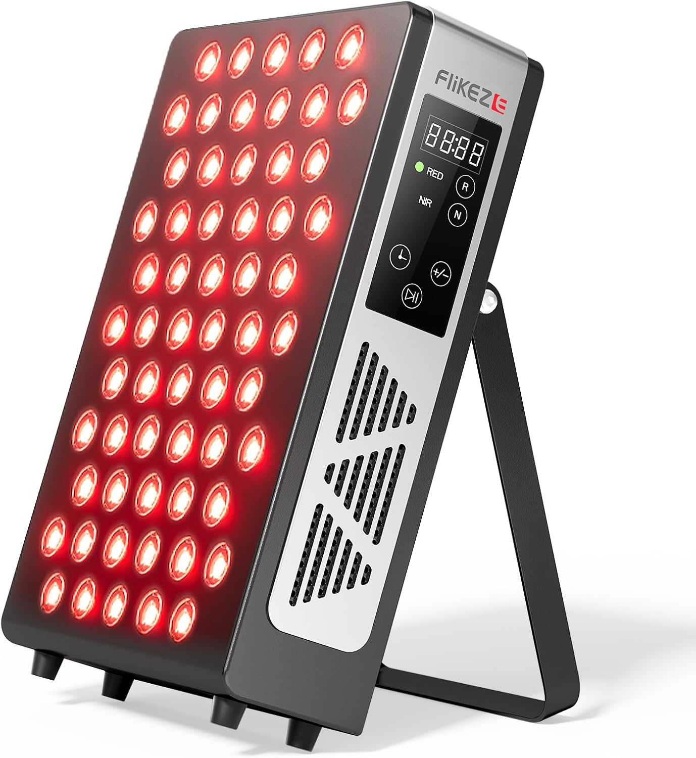 FliKEZE Rotlichttherapie-Panel-Lampe, 60 LEDs, rotes Licht zur gezielten Behandlung von tiefem und oberflächlichem Gewebe, Infrarotlampe, geeignet für Familie, Sport und als Geschenk (BASIC 60)