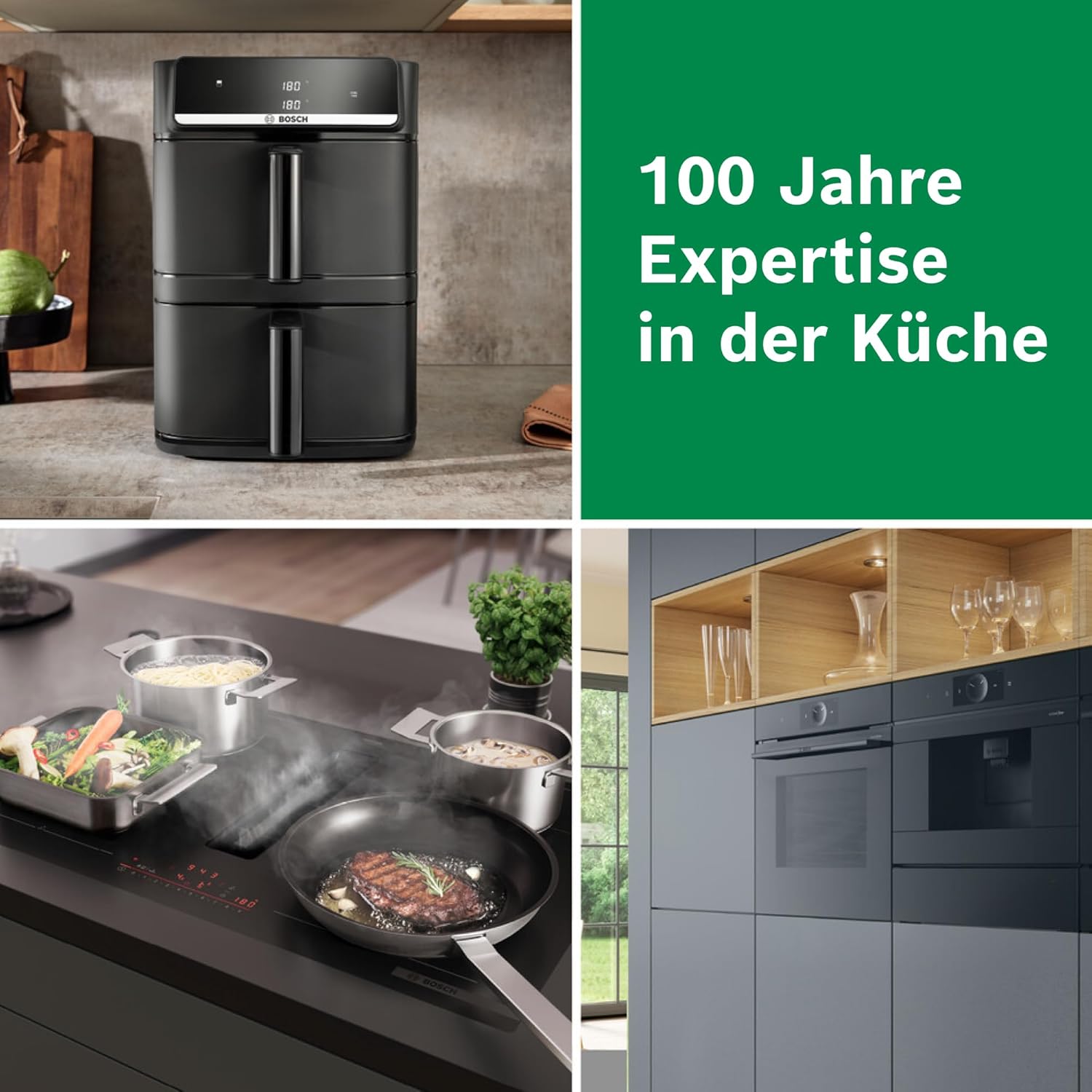 Bosch Serie 6 XXL Heißluftfritteuse, 12 L Doppelkammer, platzsparend, 6 Programme, PFAS-frei, Schwarz, AirFryer Serie 6, MAFD661B0 – Bild 9