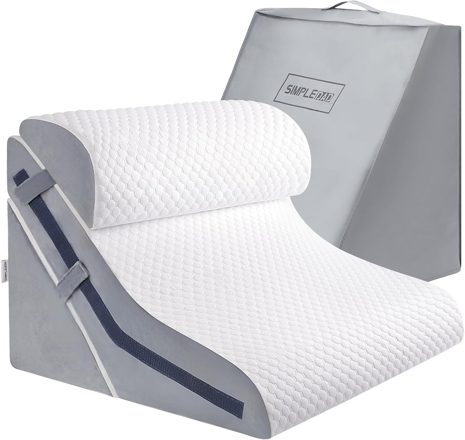 Keilkissen zum Schlafen, orthopädisches Bettkeilkissen-Set, 15-in-1 verstellbares Memory-Schaum-Keilkissen nach Operationen, 9 & 16 & 20 Zoll Höhe, 3-in-1-Schrägkissen, Keile zum Schlafen – Bild 9