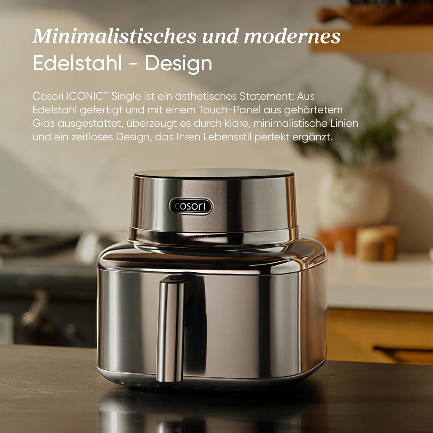 COSORI Airfryer | Kultige Single | 96 % Metall | Keramikbeschichtung ohne PFAS und BPA | 7-in-1 6,2L Heißluftfritteuse | 61 % Energieeinsparung | 50+ Rezepte | Spülmaschinenfest | Silber | SE601S – Bild 4