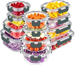 VERONES 12er-Pack Glas-Crisper-Seet...