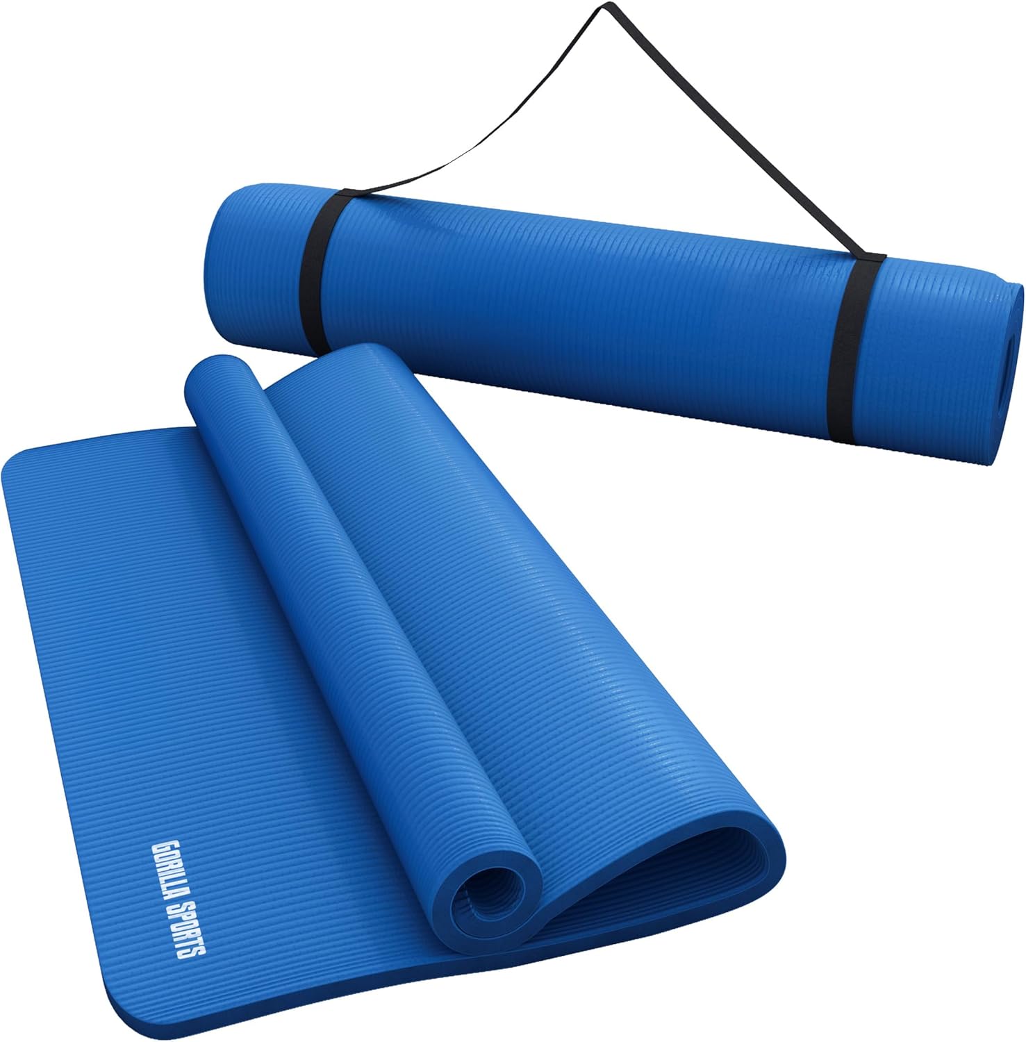 Gorilla Sports® Extradünne Yogamatte, 190 x 60 x 1,5 cm / 190 x 100 x 1,5 cm, rutschfest und phthalatfrei, Gymnastikmatte für Fitness, Yoga und Pilates, in 13 Farben