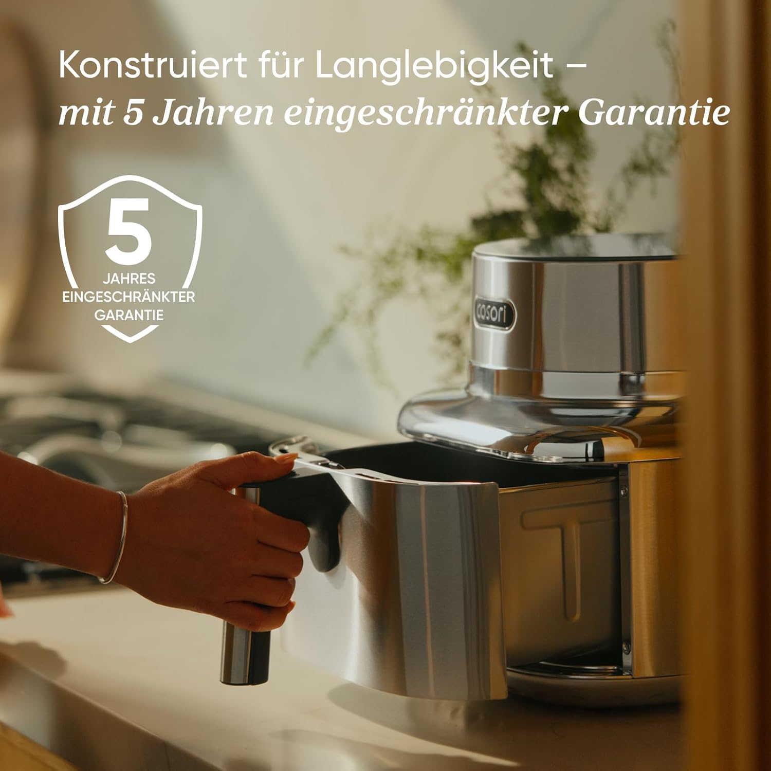 COSORI Airfryer | Kultige Single | 96 % Metall | Keramikbeschichtung ohne PFAS und BPA | 7-in-1 6,2L Heißluftfritteuse | 61 % Energieeinsparung | 50+ Rezepte | Spülmaschinenfest | Silber | SE601S – Bild 5