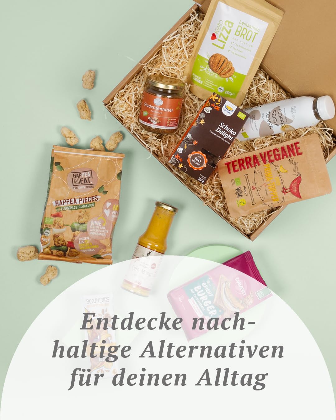 Vegan Box Food Geschenkbox, 100 % veganes Essen, mit mindestens 9 Produkten – Bild 3