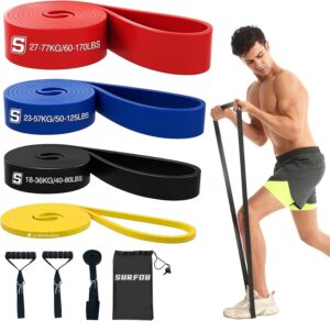 SURFOU Fitnessbänder Set mit 4 Wid...