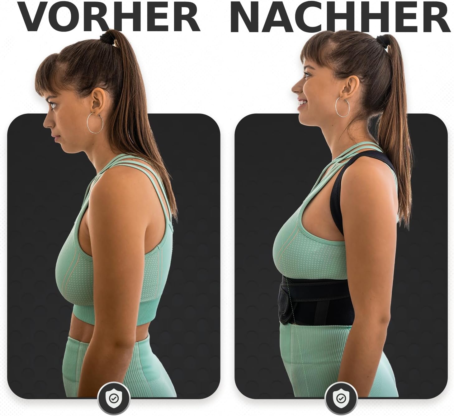 Roar Haltungstrainer Damen Herren – Rückengurthaltung, Geraderücken, Hohlkreuzkorrektur, Haltungskorrektur – Haltungskorrektur – Bild 3