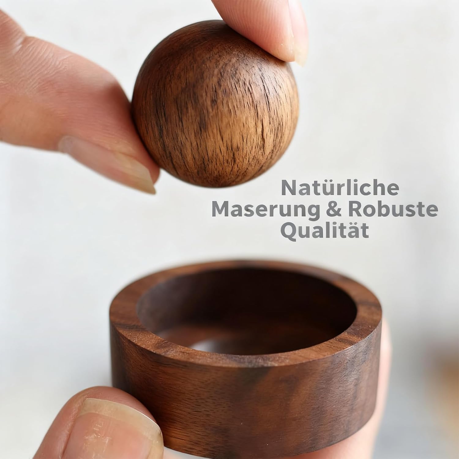 Diffusorkugel für ätherische Öle aus Naturholz, handgefertigte Aromatherapie-Dekoration aus massivem Holz für Zuhause, Büro und Auto, 48 x 35 mm, 5 Stück (Buchenholz, 5) – Bild 5