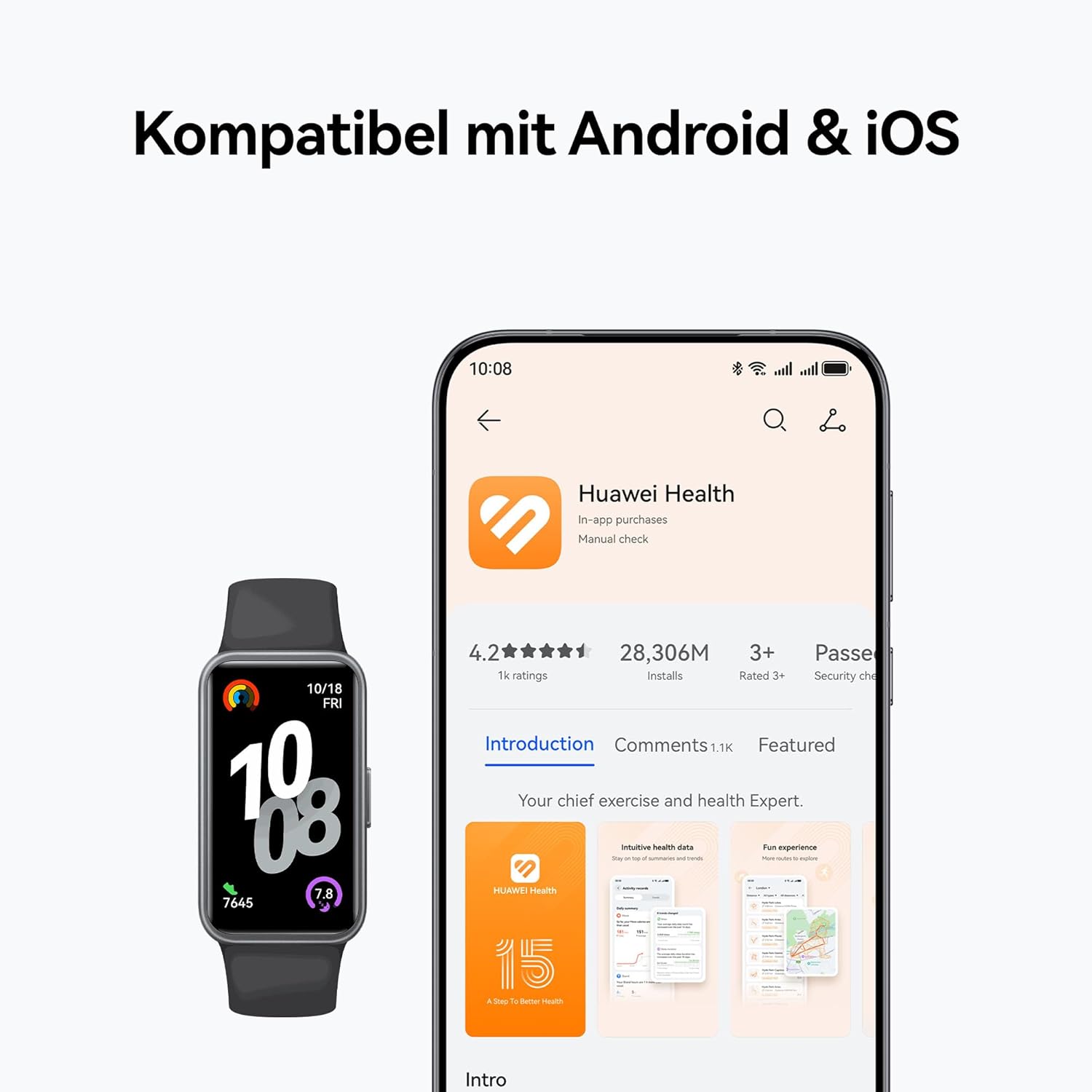 HUAWEI Band 10 Smartwatch, Fitness-Tracker, Rose | Das Tracking rund um die Uhr ermöglicht eine genaue Schlafanalyse und HRV-Messung. Perfekt für Fitnessbegeisterte zur täglichen Erholung. – Bild 8