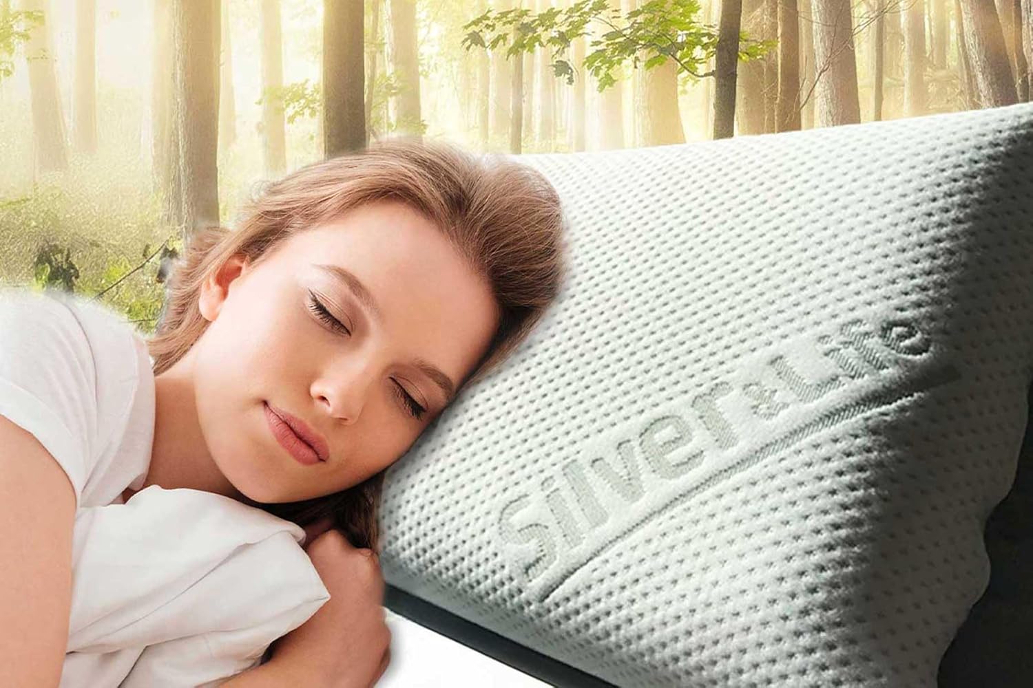 Orthopädisches Nackenstützkissen Silver Neck – Viskoelastisches Memory-Schaum-Kissen mit Silver & Life-Bezug – 70 x 34 cm – Höhe 12 cm – Bild 8
