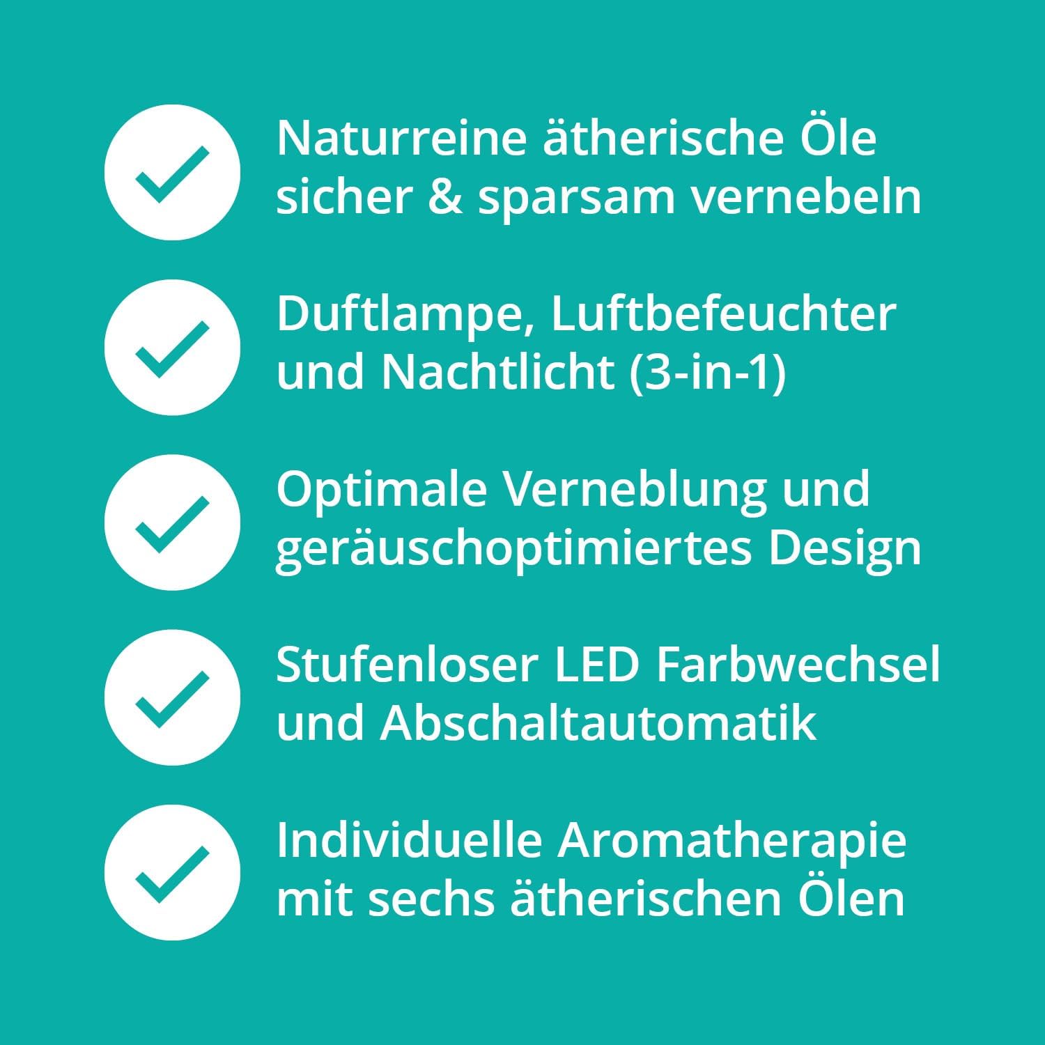 Aromadiffusor im Holzdesign mit Top 6 Set natürlichen ätherischen Ölen - Aromadiffusor - 300 ml - Leise Ultraschalltechnologie - Luftbefeuchter - LED-Beleuchtung – Bild 7