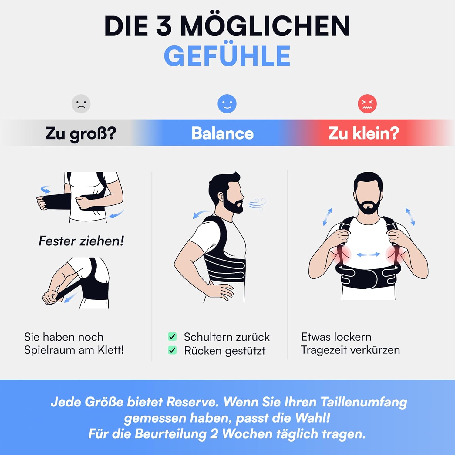 Haltungskorrektur-Rücken für Männer und Frauen – Rückenglätter & Rückenstützgürtel, verstellbarer Rückengurt für gerade Haltung, inklusive 2 Schulterpolster – Bild 8