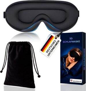 Premium 3D-Schlafmaske aus Eisseide...