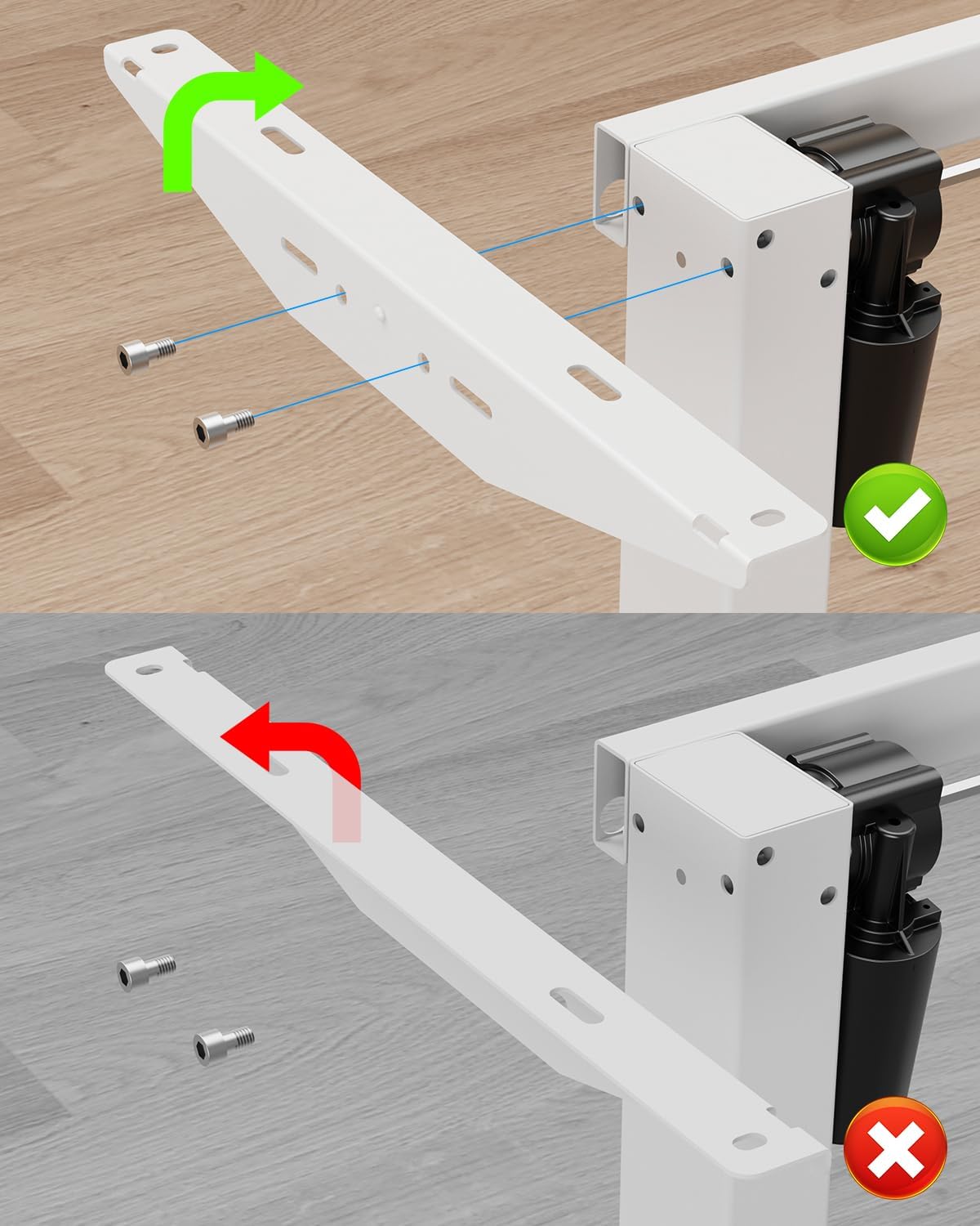 Höhenverstellbarer Schreibtisch 80 x 60 cm, hochwertige Tischplatte, elektrischer Schreibtisch, höhenverstellbar, Computertisch mit Memory-Funktion, weiß – Bild 8