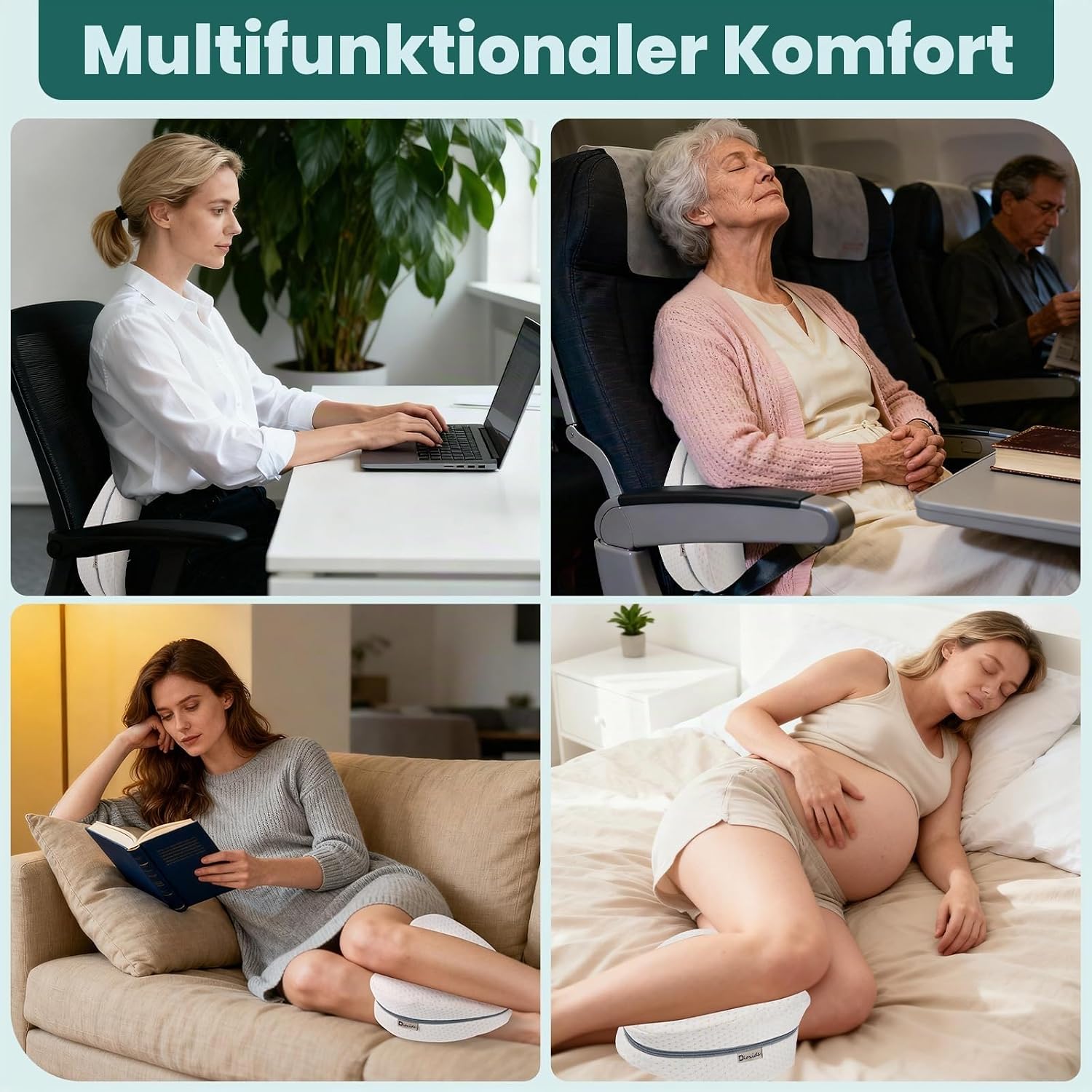 Dioxid-Seitenschlafkissen, Memory-Schaum-Kissen für Seitenschläfer, orthopädisches Beinkissen zum Schlafen – Bild 8